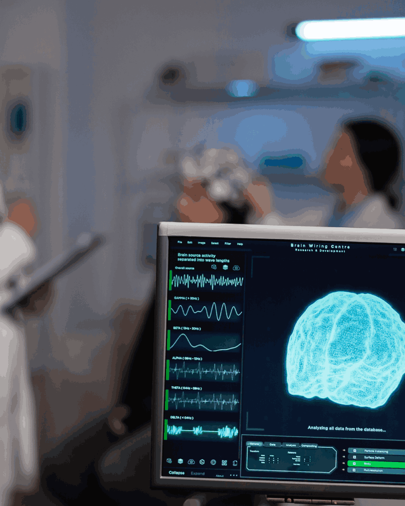 Neurocirujano Con Tecnología Avanzada